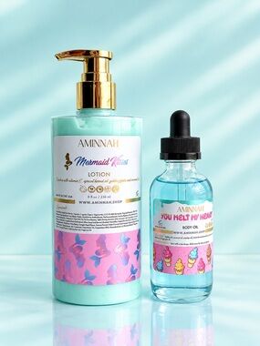 AMINNAH Mermaid Kisses Lotion & You Melt My Heart Body Oil